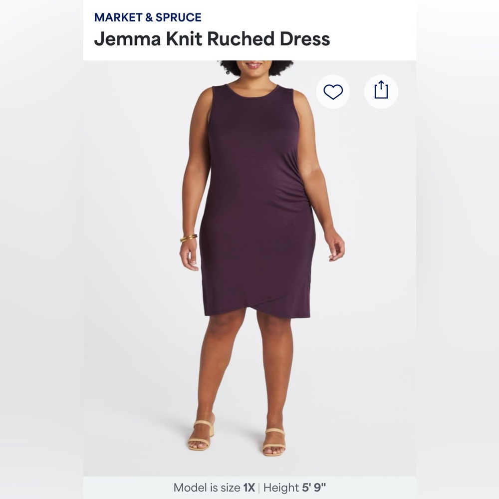 Market & Spruce Jemma Knit Ruched Dress